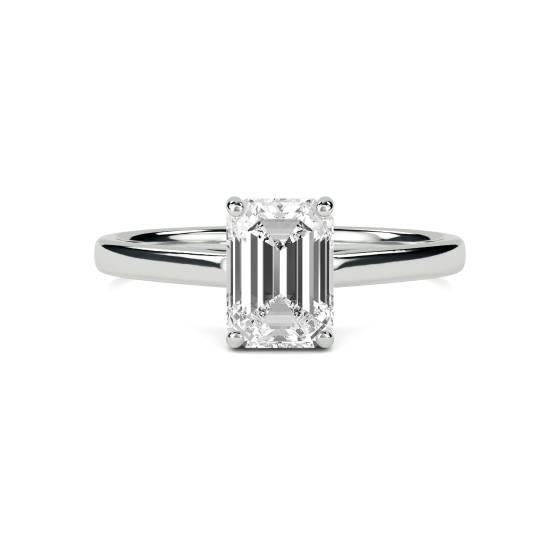 Emerald Diamond Engagement Ring