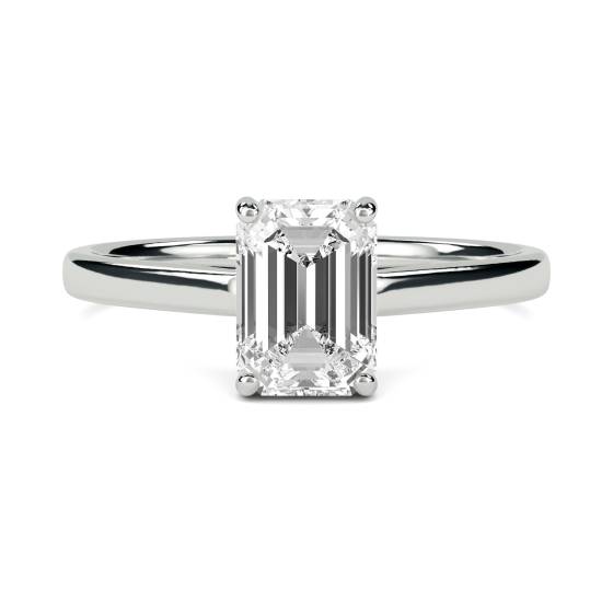 Emerald Diamond Engagement Ring