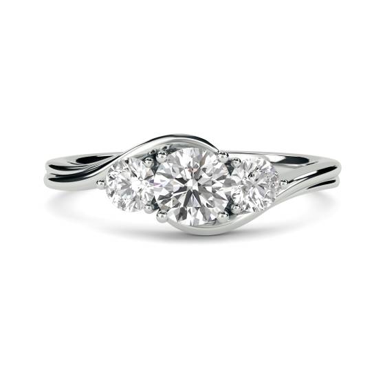 Unique Round Diamond Trilogy Ring