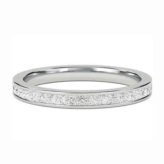 0.35ct VS/F-G Princess Diamond Cut Wedding Ring