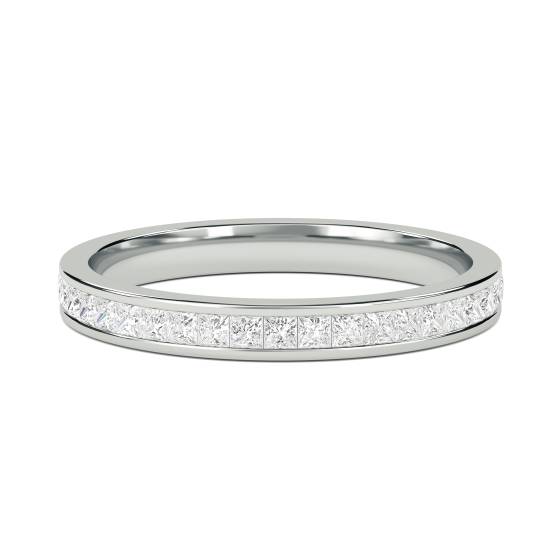 0.50ct VS/F-G Princess Diamond Cut Wedding Ring