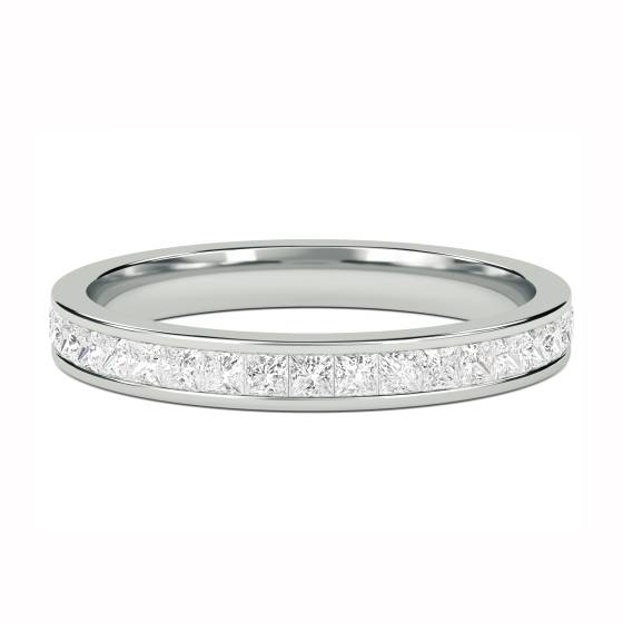 0.75ct VS/F-G Princess Diamond Cut Wedding Ring