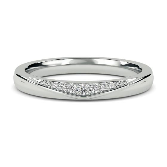 2.5mm Shaped Diamond Wedding Ring