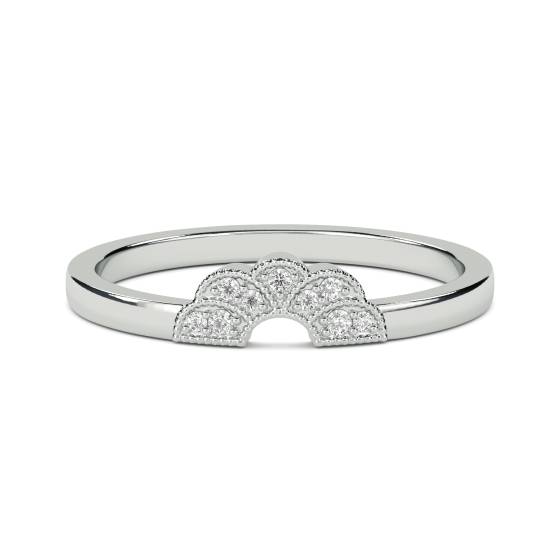 0.10ct VS/F-G Round Diamond Shaped Wedding Ring