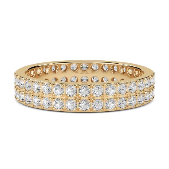 Double Row Round Diamond Full Eternity Ring