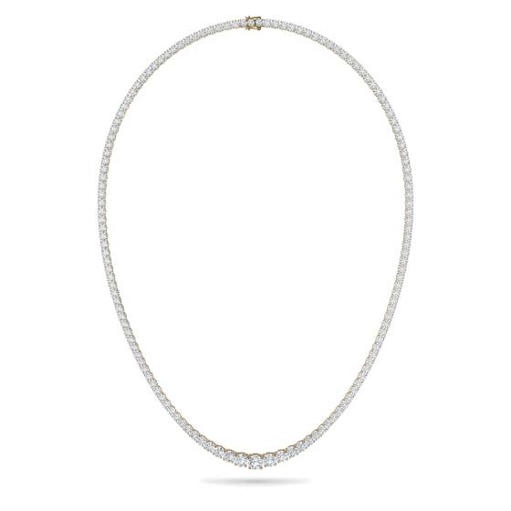Round Diamond Claw Set Tennis Necklace