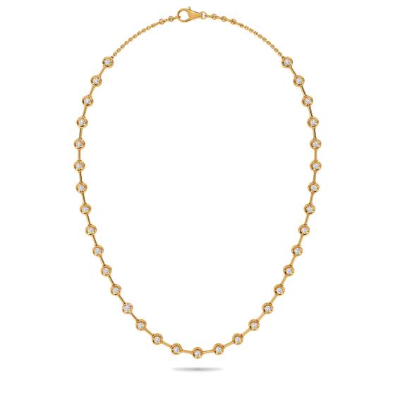 Elegant Round Diamond Drop Necklace