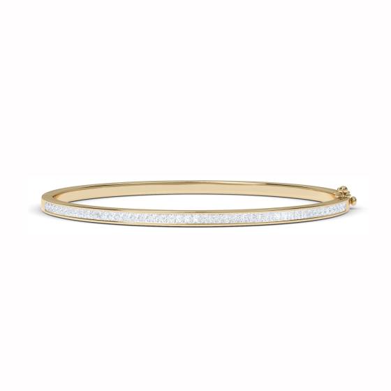 1.10ct VS/E-F Elegant Princess Diamond Set Bangle