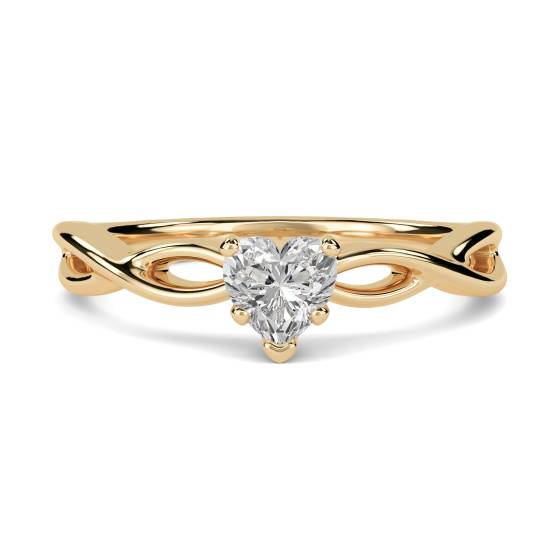 Infinity Love Swirl Heart Diamond Engagement Ring