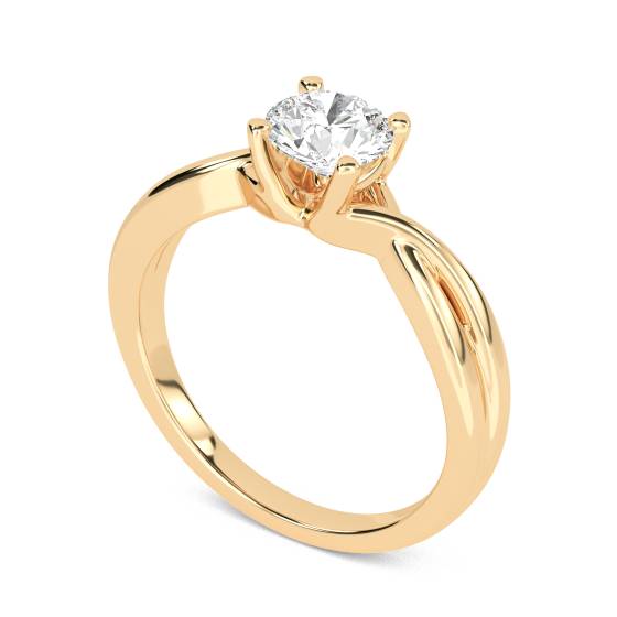 Infinity Twist Round Engagement Ring