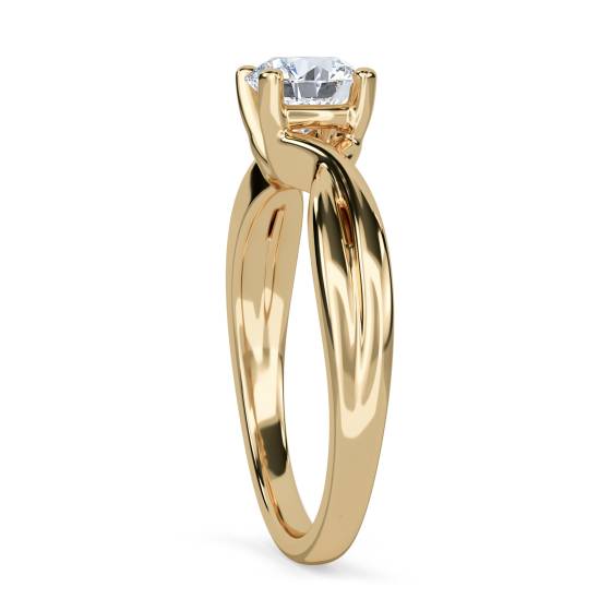 Infinity Twist Round Engagement Ring