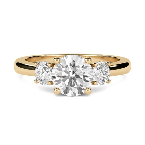 Unique 3 Stone Diamond Ring