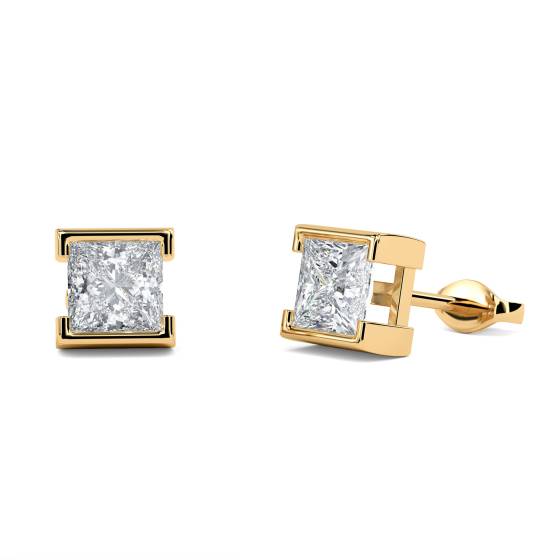 Eclipse Princess Cut Diamond Earrings