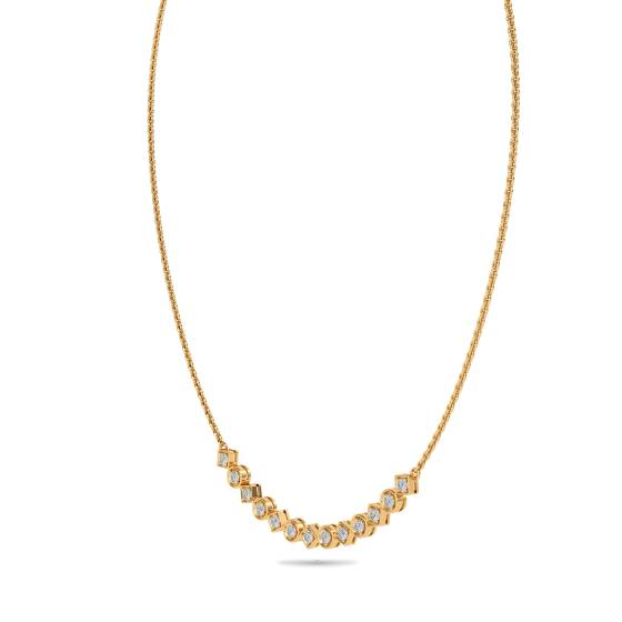0.45ct Elegant Round Diamond Drop Necklace