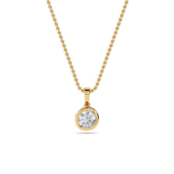 Rosebud Bridal Round Diamond Pendant