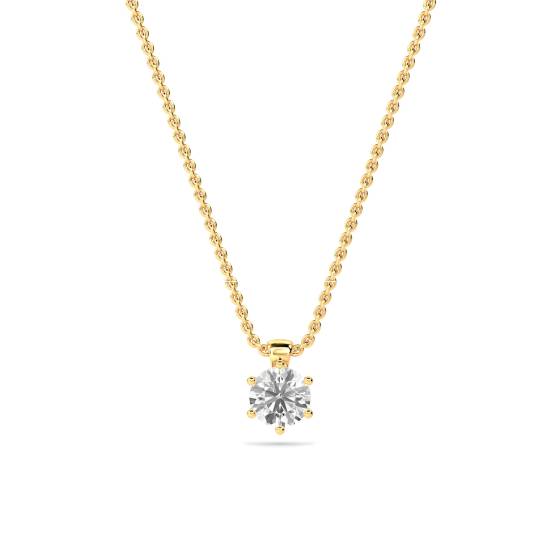 Classic Round Diamond Solitaire Pendant