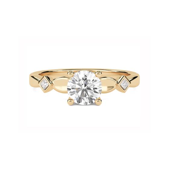 Round and Princess Diamond Designer Ring