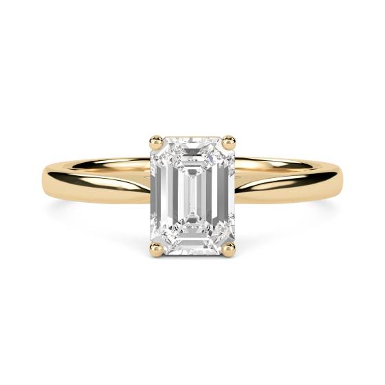Emerald Diamond Engagement Ring