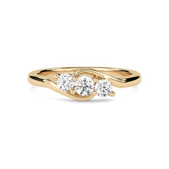 DHDOMR32036 Modern Round Diamond Trilogy Ring