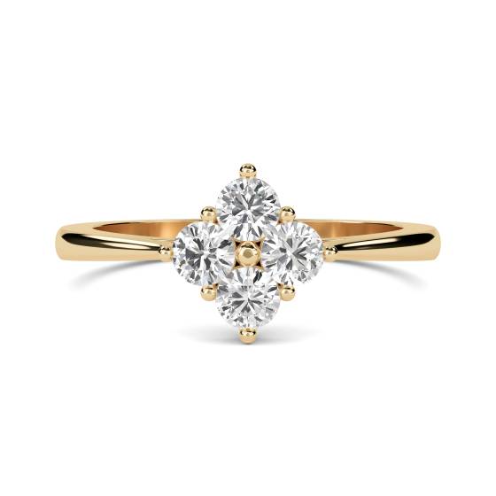 DHDOMR42015 4 Stone Round Diamond Ring