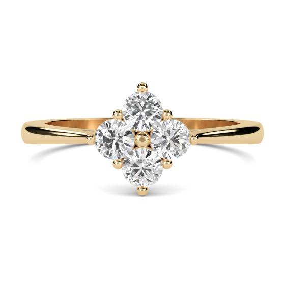 DHDOMR42015 4 Stone Round Diamond Ring