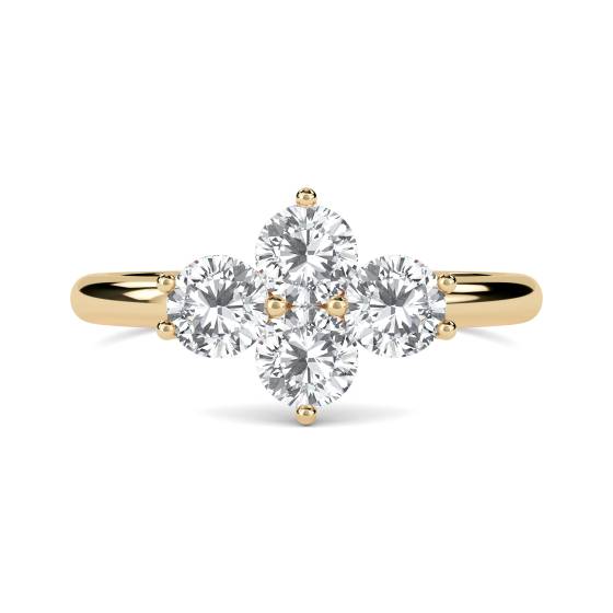 DHDOMR42016 4 Stone Round Diamond Ring