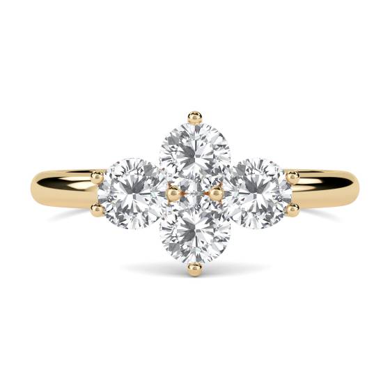 DHDOMR42016 4 Stone Round Diamond Ring