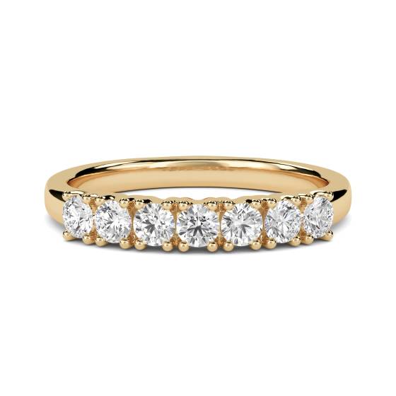 DHHET138 7 Stone Round Diamond Half Eternity Ring