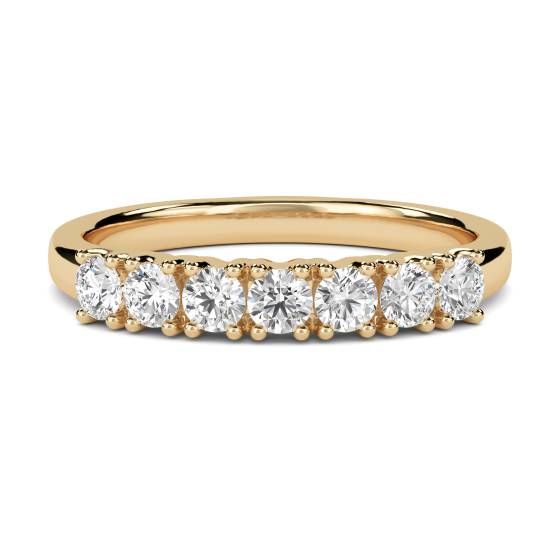 DHHET138 7 Stone Round Diamond Half Eternity Ring