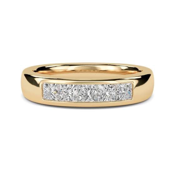 5 Stone Princess Diamond Half Eternity Ring