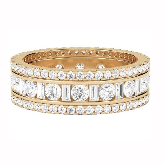 3 Row Diamond Full Eternity and Dress Ring