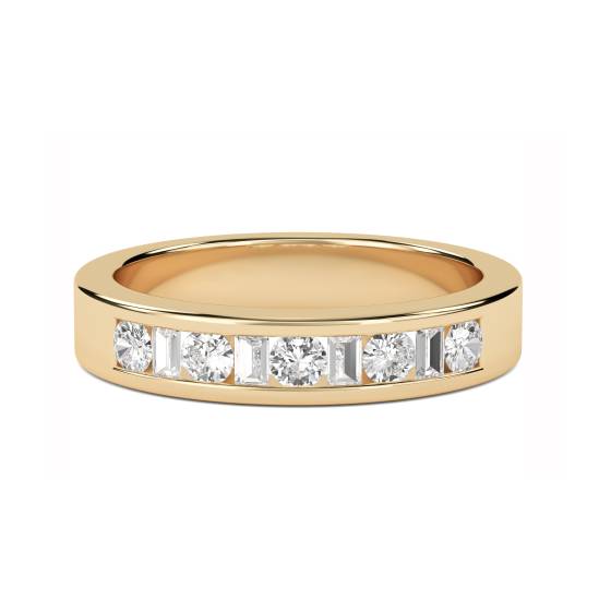 3.5mm Round and Baguette Diamond Eternity Ring