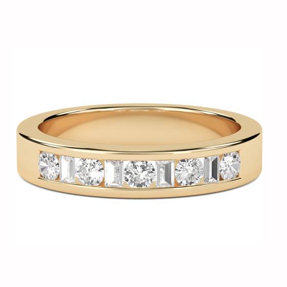 3.5mm Round and Baguette Diamond Eternity Ring