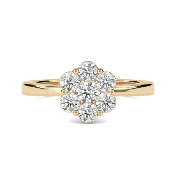 0.40ct Elegant Round Diamond Cluster Ring