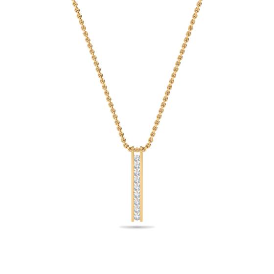 Round Diamond Drop Pendant