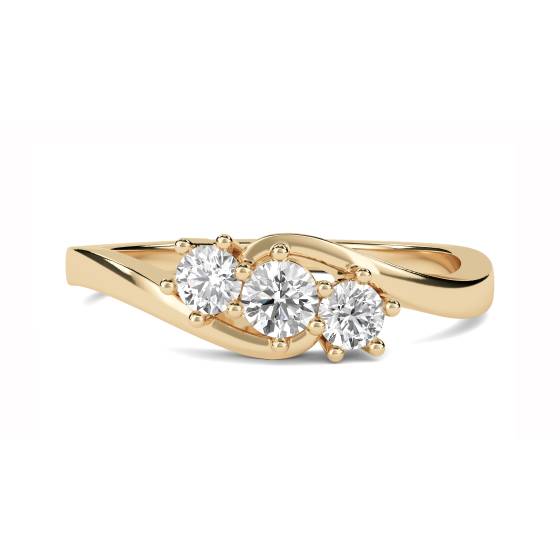 DHMT03257 Crossover Round Diamond Trilogy Ring