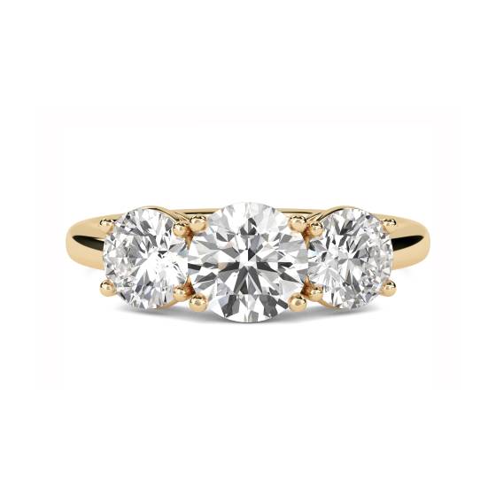 DHMT03328 Traditional Round Diamond Trilogy Ring