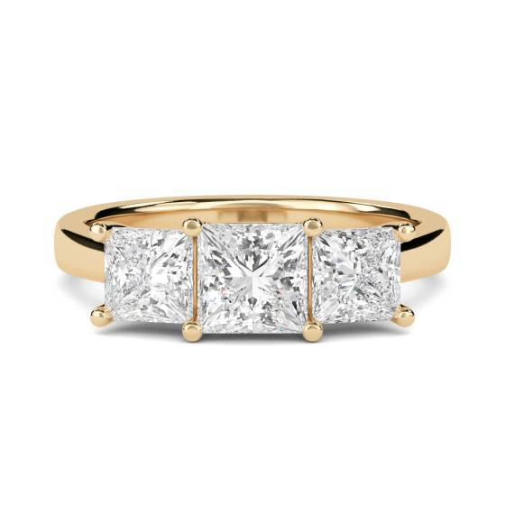DHMT03346 Traditional Princess Diamond Trilogy Ring