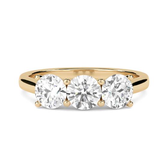 DHMT03433 Modern Round Diamond Trilogy Ring