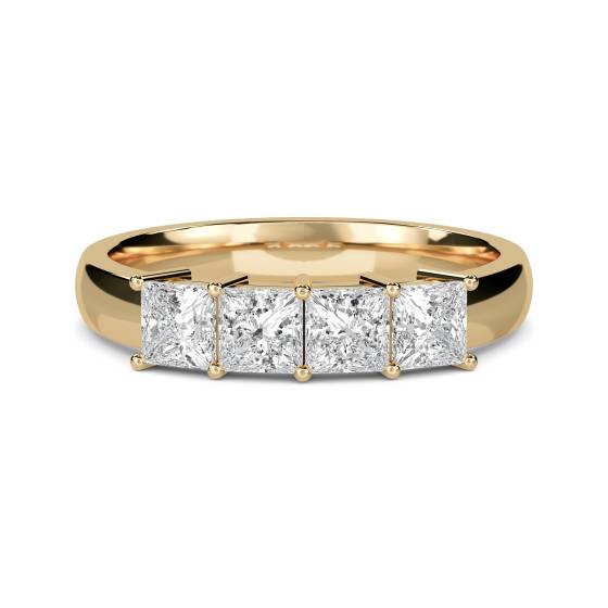 DHMT04002PRI Four Stone Princess Diamond Half Eternity Ring