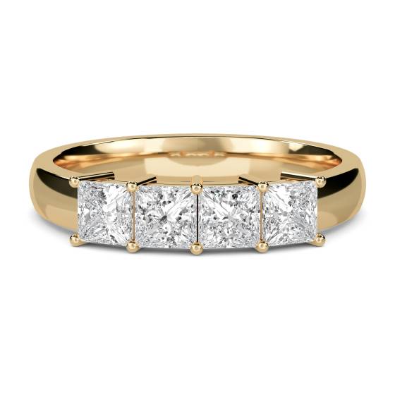 DHMT04002PRI Four Stone Princess Diamond Half Eternity Ring