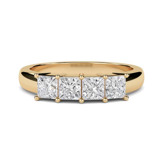 DHMT04010PRI Four Stone Princess Diamond Half Eternity Ring
