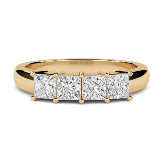 DHMT04010PRI Four Stone Princess Diamond Half Eternity Ring