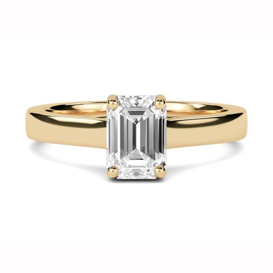 Unique Crossover Emerald Diamond Engagement Ring