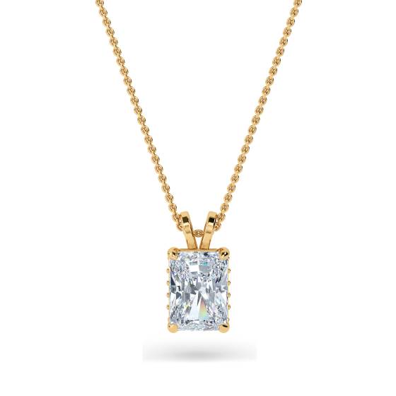 Radiant Diamond Halo Pendant