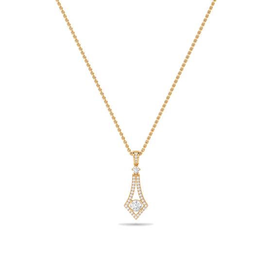 Stylish Round Diamond Designer Pendant