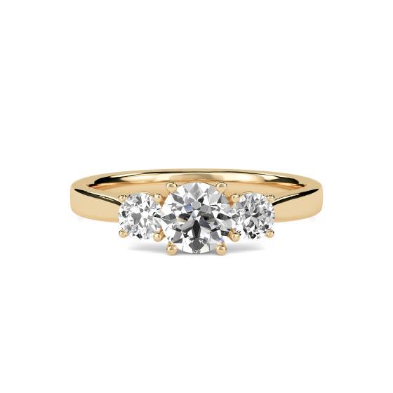 DHRX8449 Crossover Round Diamond Trilogy Ring