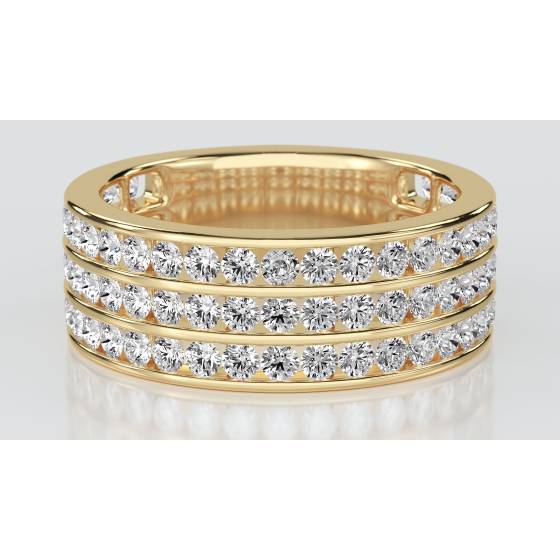 1.50ct SI/F-G Round Natural Diamond Eternity Ring