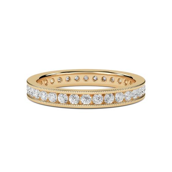 0.53ct VS/E-F Round Natural Diamond Full Eternity Ring