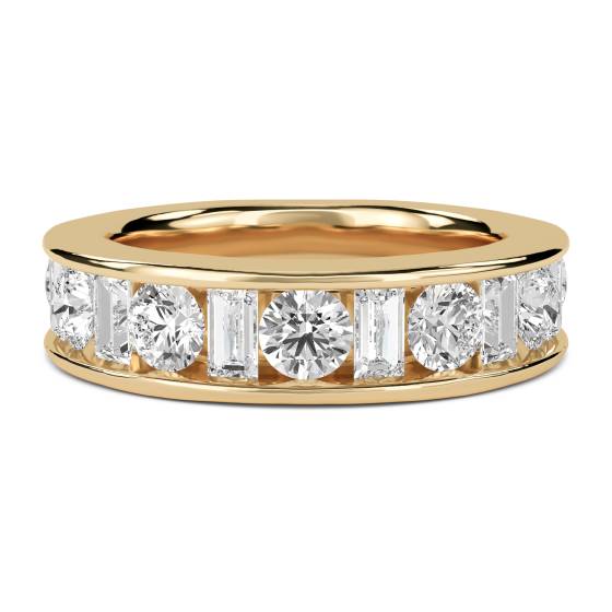 Round & Baguette Diamond Eternity Ring